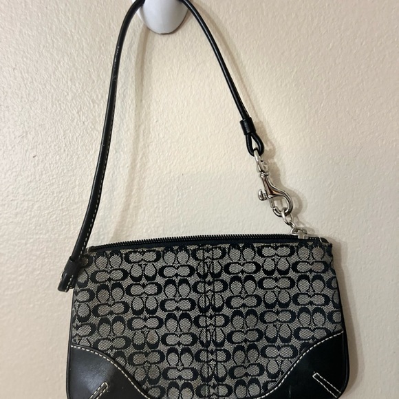 Coach Black and Gray Signature Clutch - Picture 3 of 4